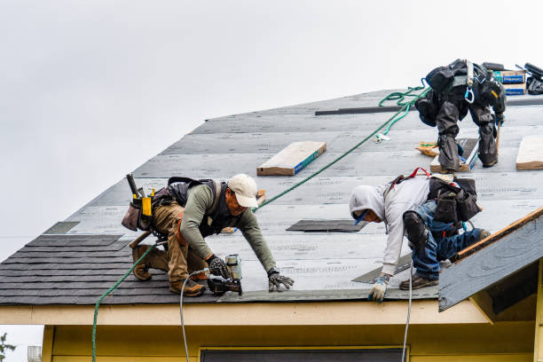 Professional Gutter Installation technician working in Winston, OR